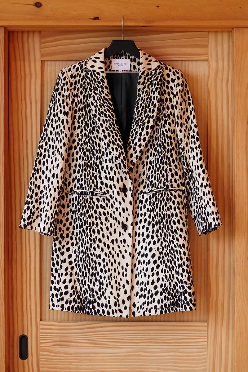 Wingtip Coat - Leopard