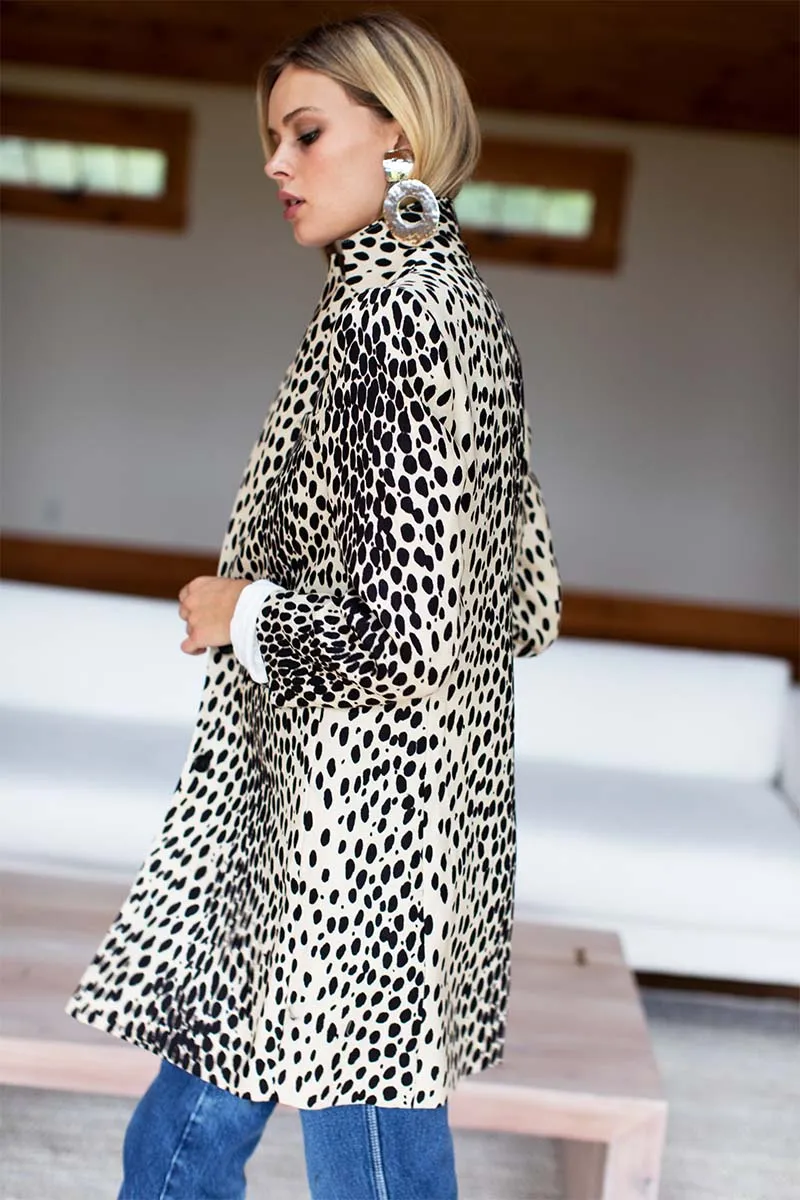 Wingtip Coat - Leopard