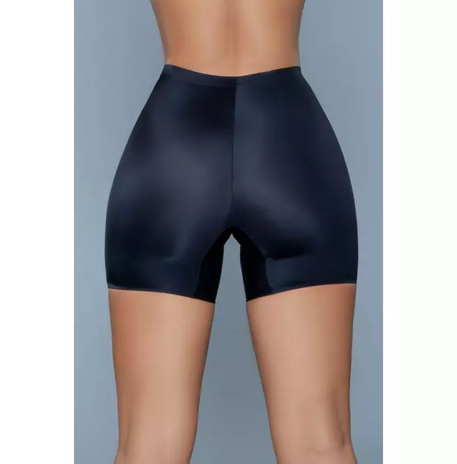 Women's Black Mid-Waist Shapewear Shorts for Comfort and Control