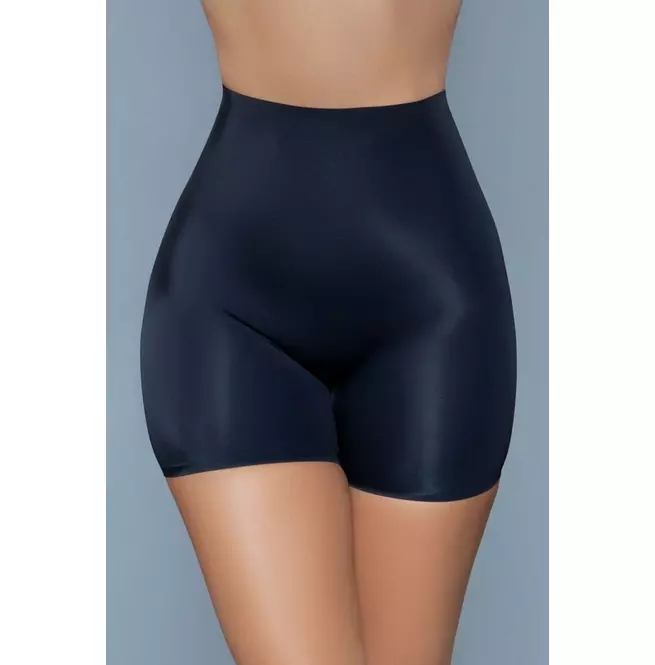 Women's Black Mid-Waist Shapewear Shorts for Comfort and Control