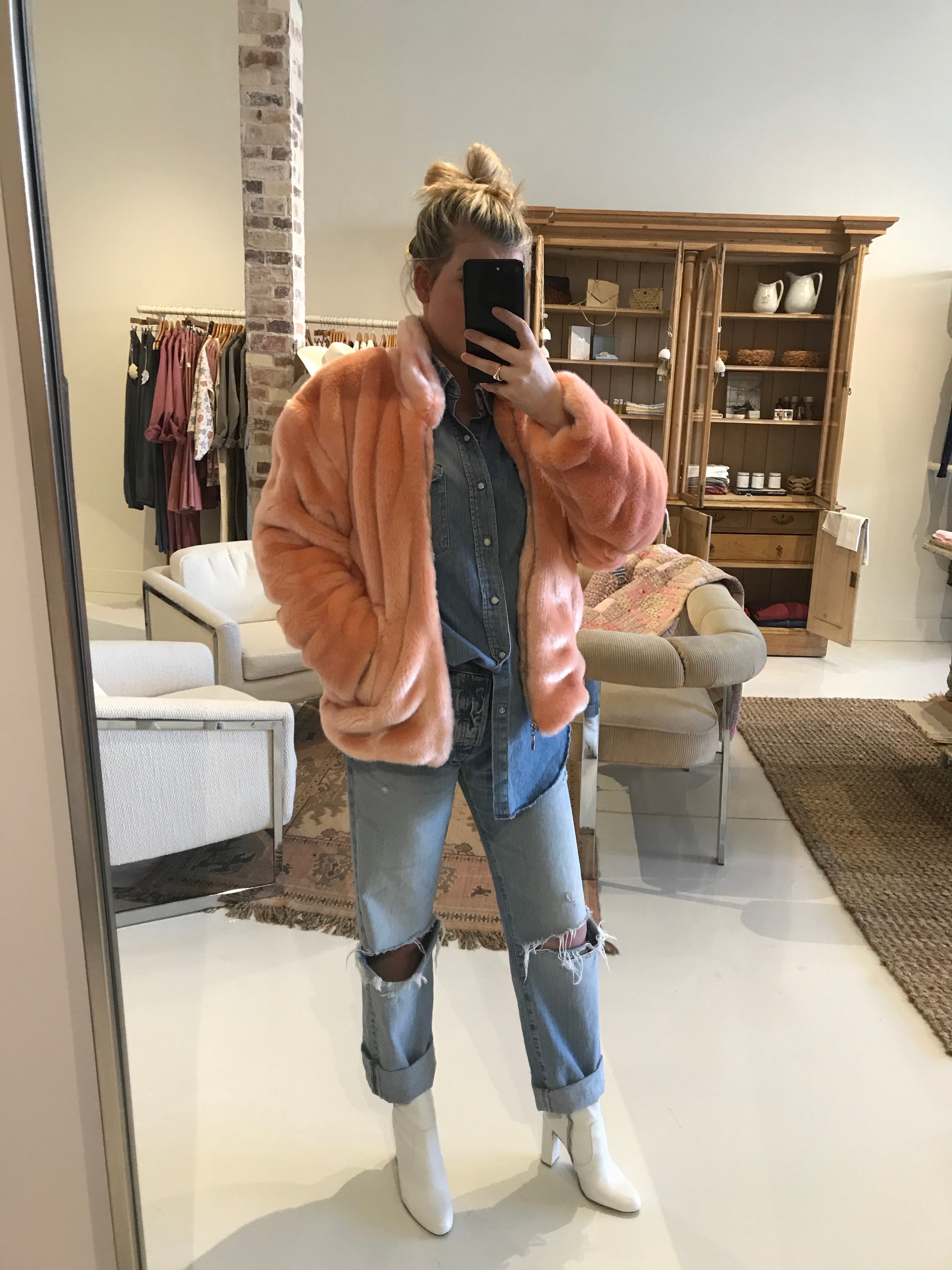 Women’s Faux Fur Bomber Jacket