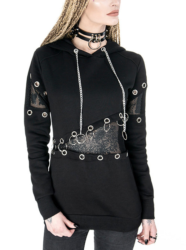 Women's Mesh & Eyelets Hoodie