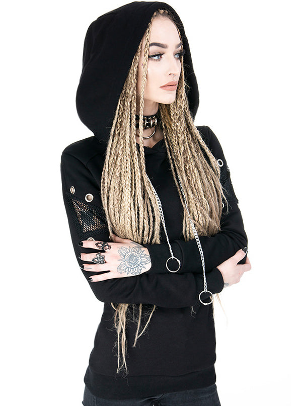 Women's Mesh & Eyelets Hoodie