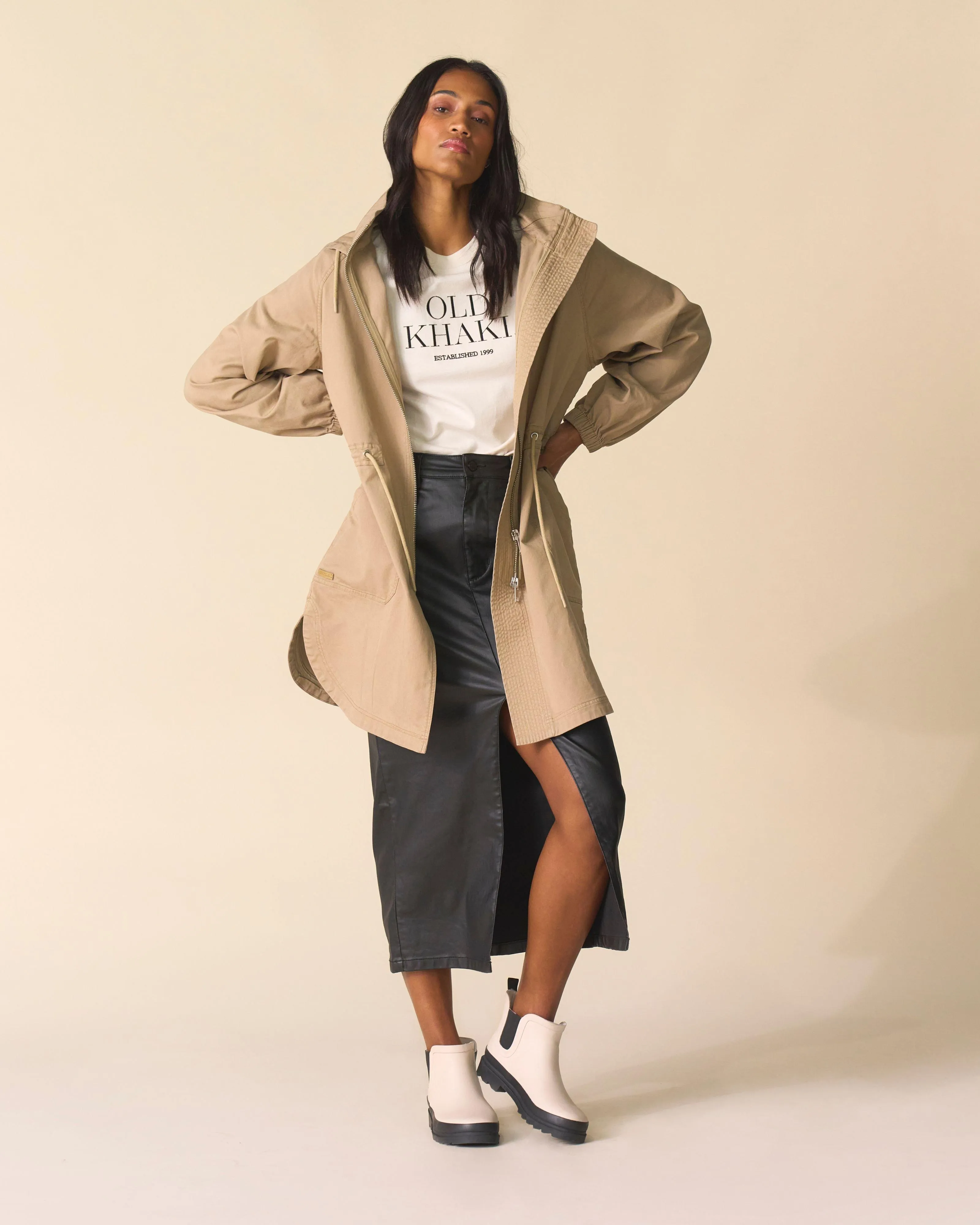 Women’s Thembi Mid-Length Parka | Old Khaki