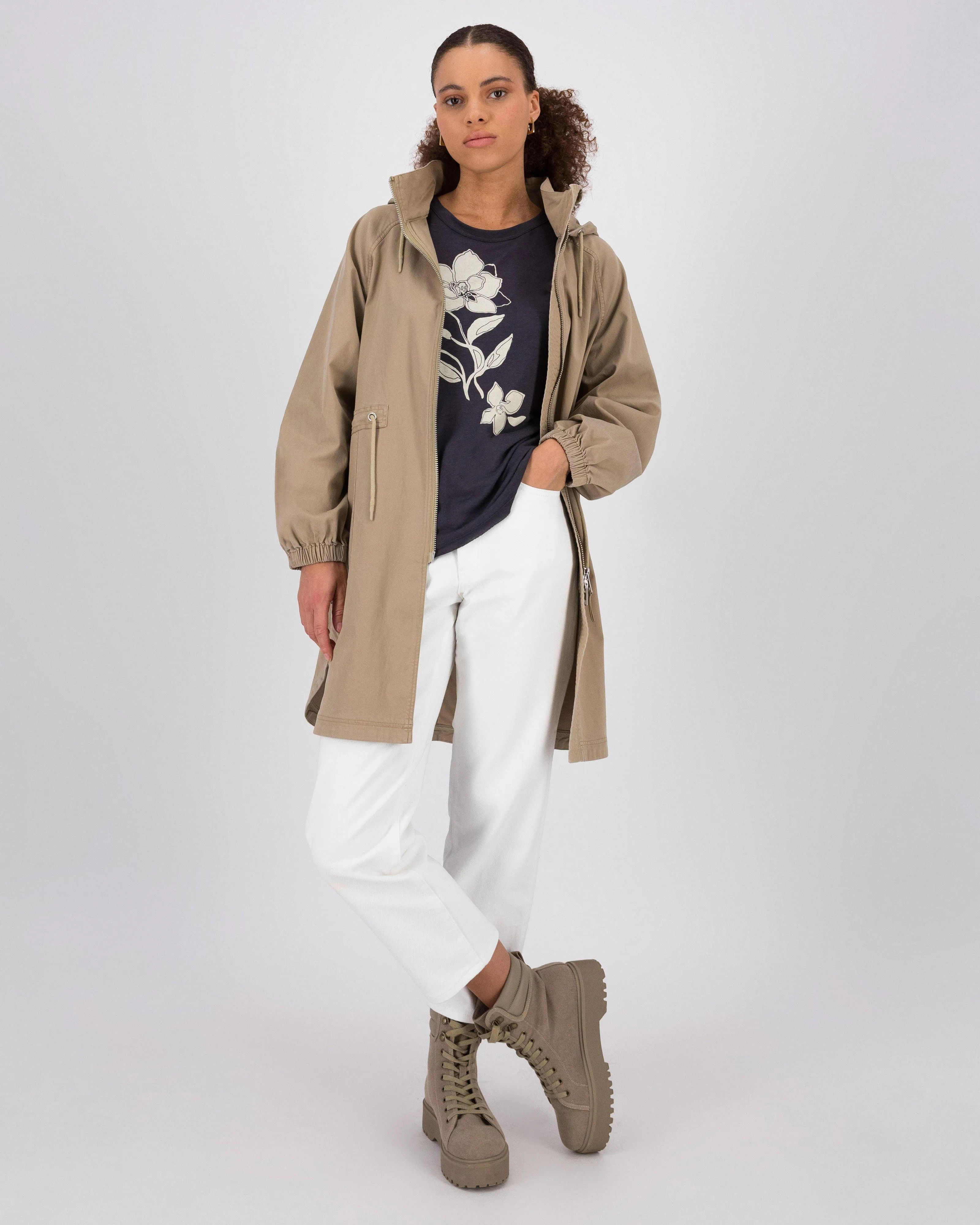 Women’s Thembi Mid-Length Parka | Old Khaki