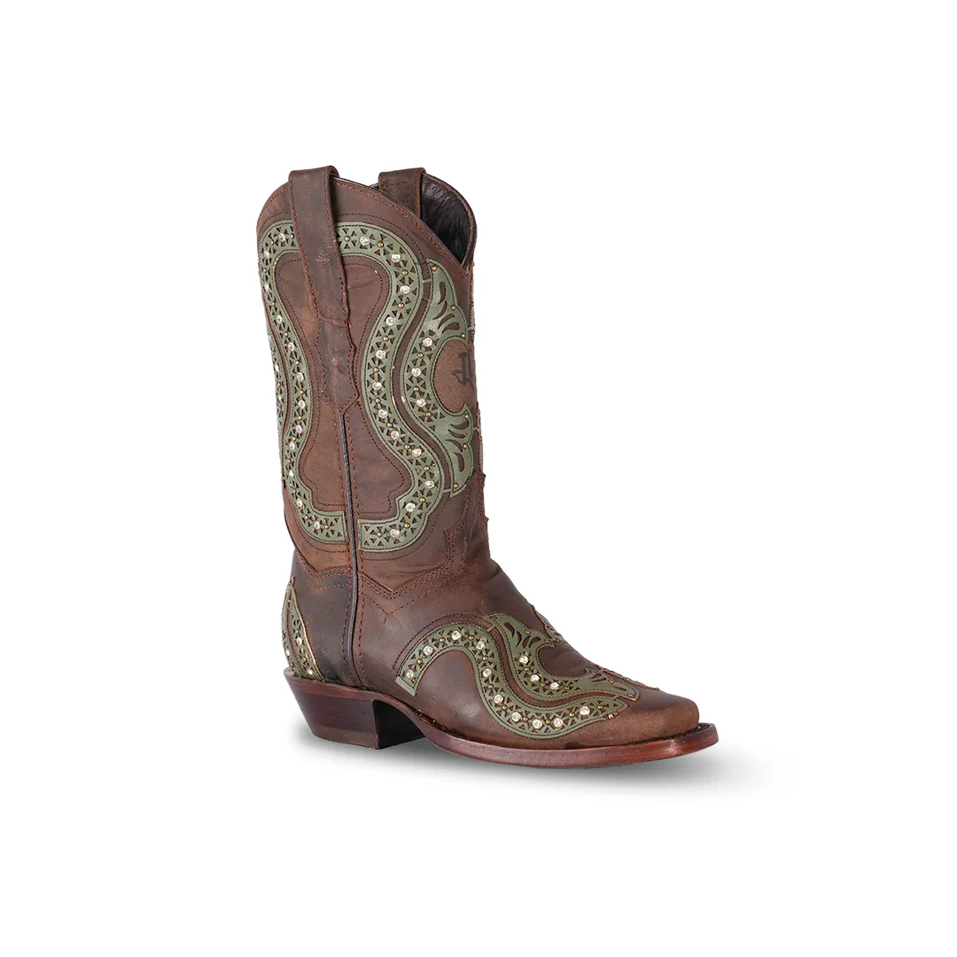 Women's Western Boot Matcat Choco Frontier Toe E717