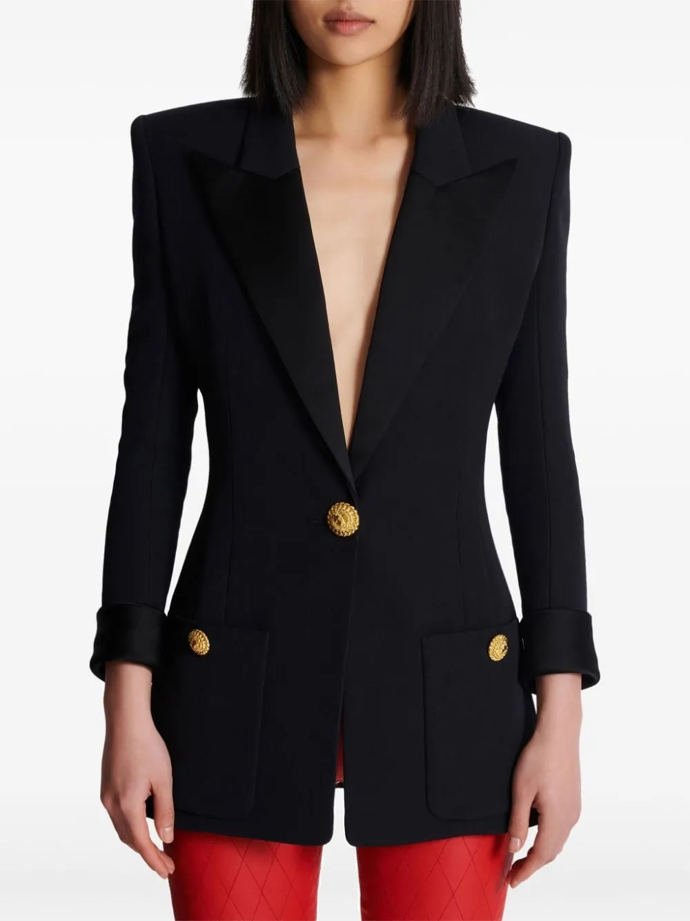 WOOL SINGLE-BREASTED BLAZER JACKET