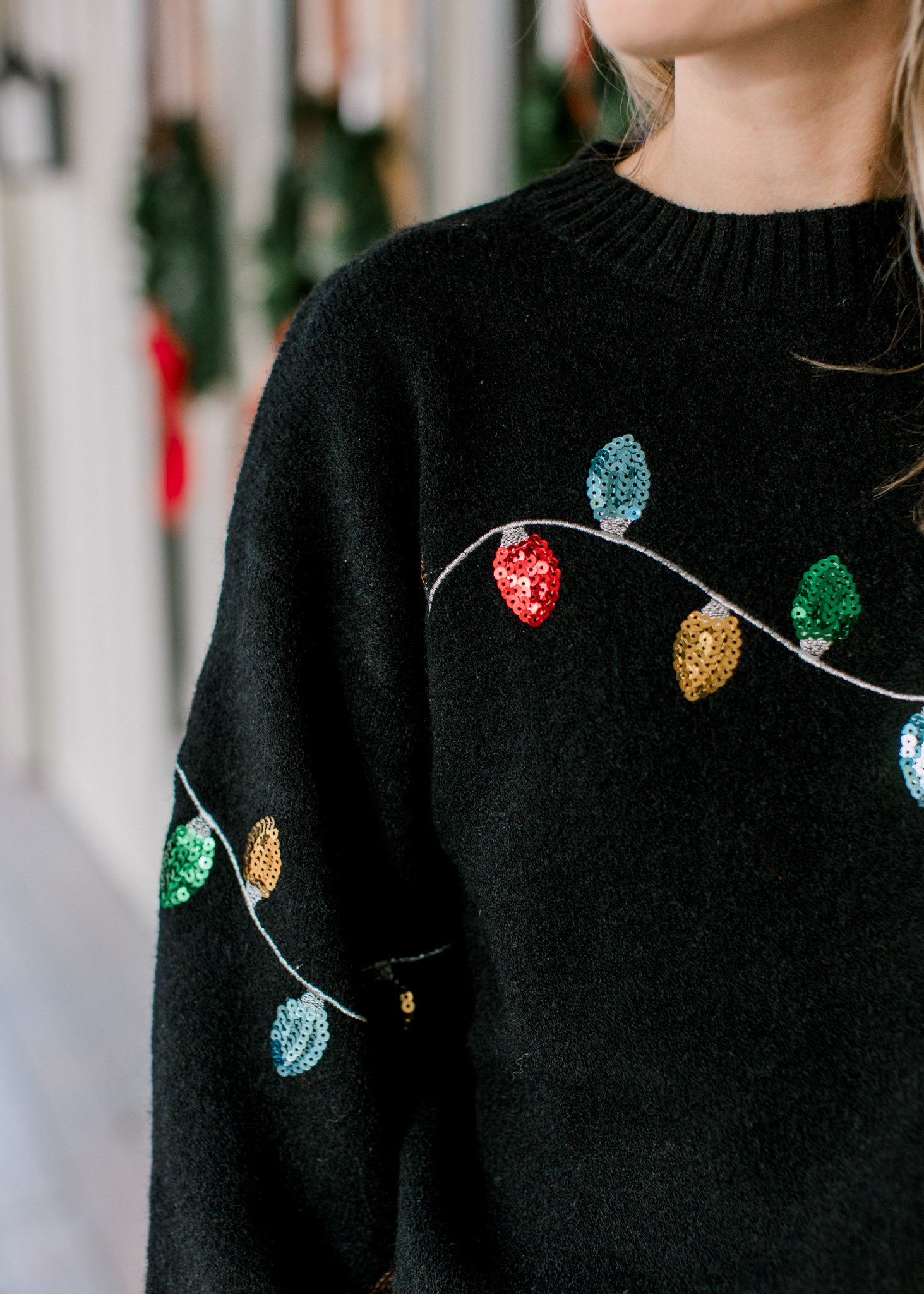 X Christmas Lights Sweater