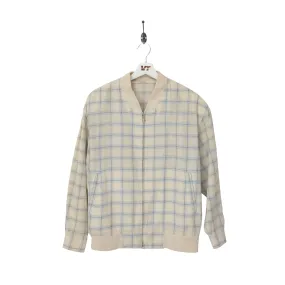 Yves Saint Laurent Lightweight Cotton Checkered Bomber Jacket