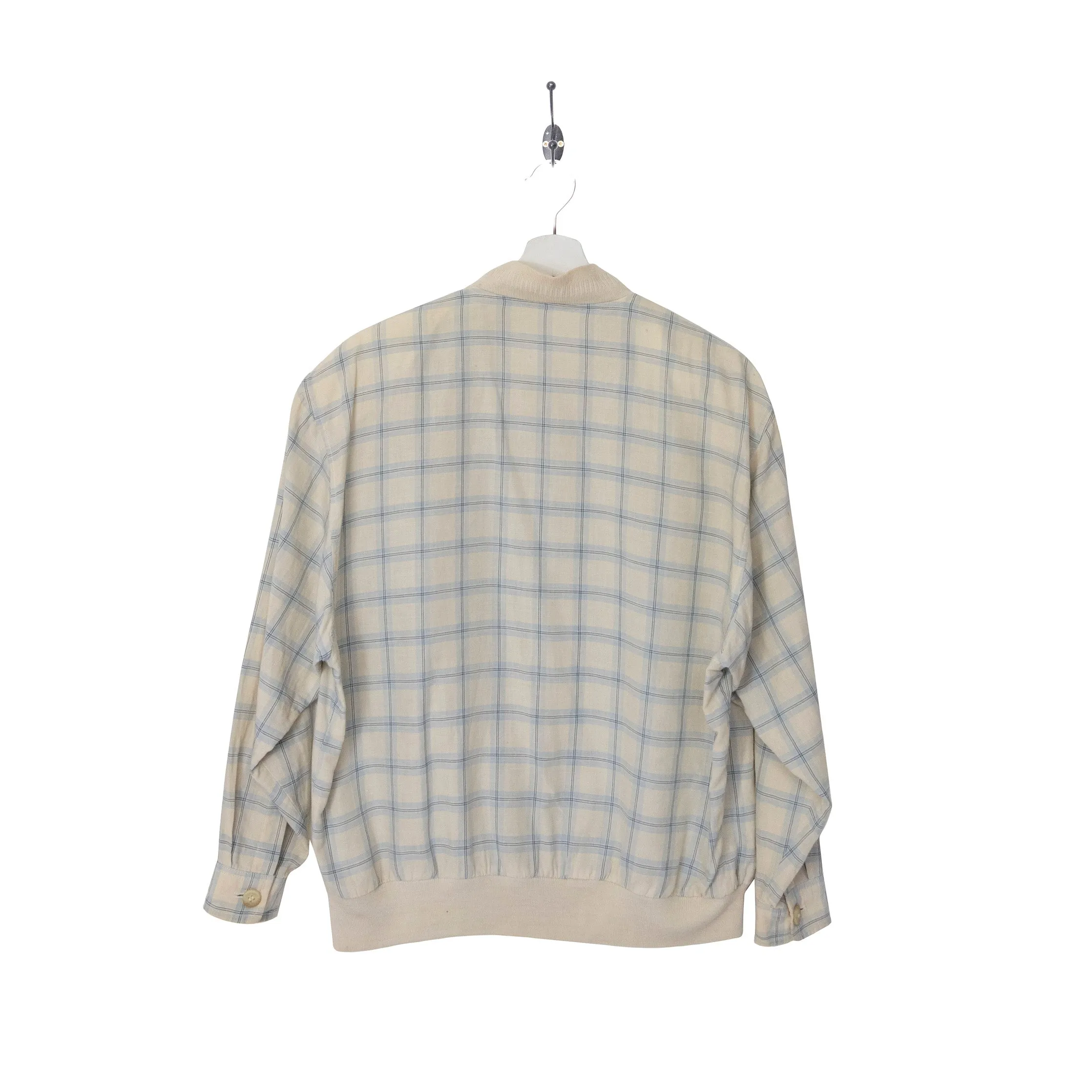 Yves Saint Laurent Lightweight Cotton Checkered Bomber Jacket